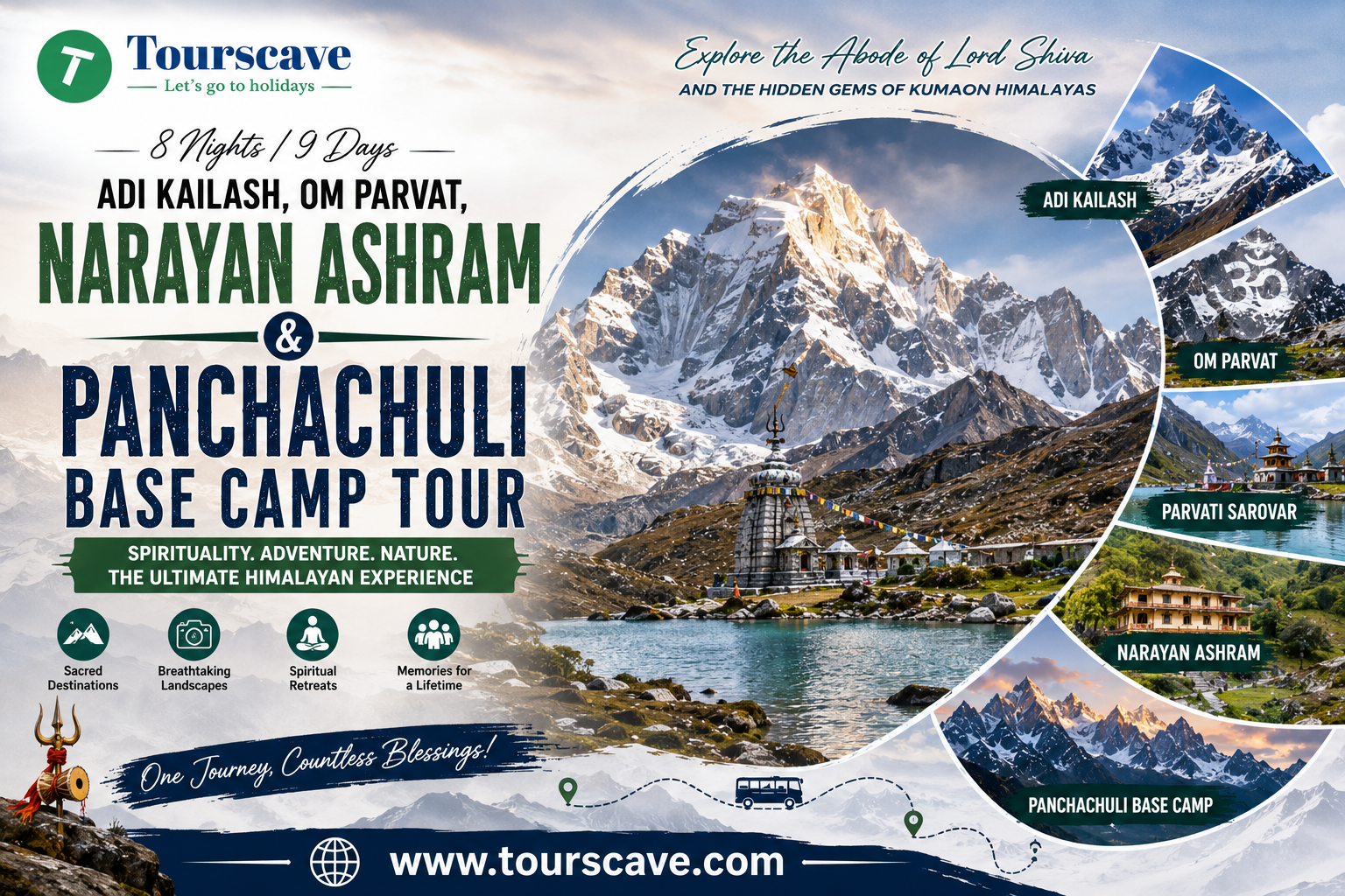Adi Kailash, Om Parvat, Narayan Ashram & Panchachuli Base Camp Tour: 9 Days Itinerary, Price & Complete Travel Guide