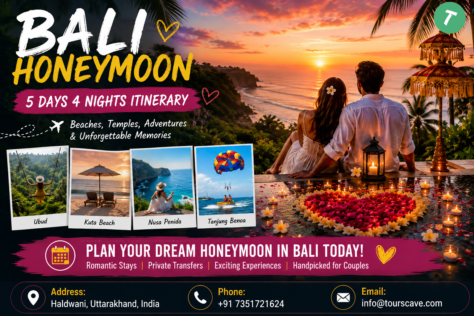 Bali Honeymoon Itinerary 2026: Perfect 5 Days 4 Nights Couple Trip