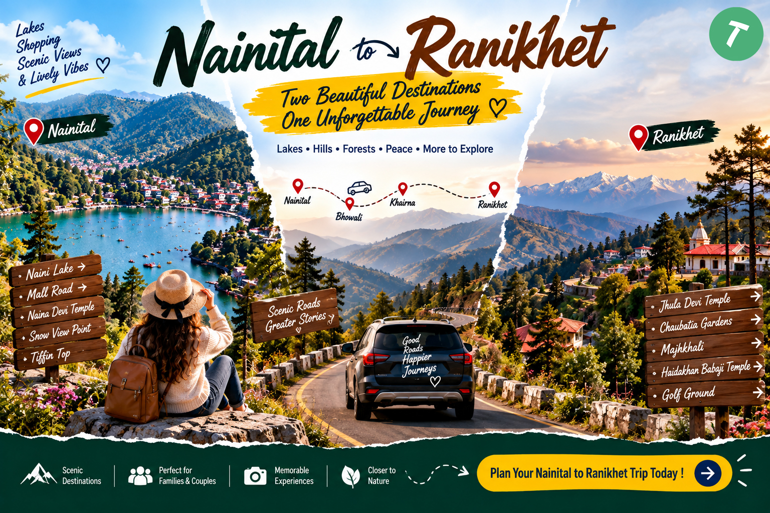 Nainital to Ranikhet: Distance, Route, Travel Time & Travel Guide