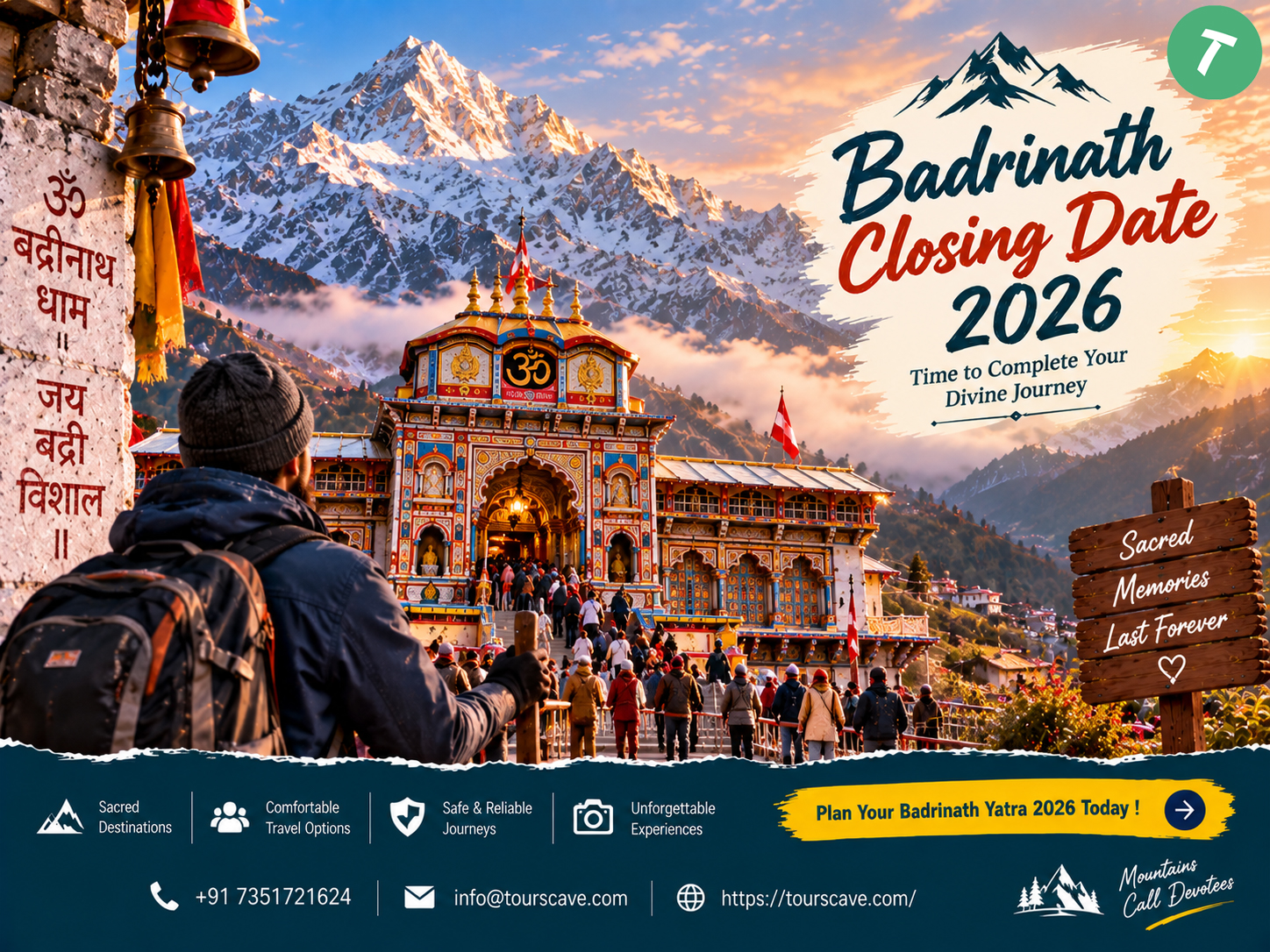 Badrinath Closing Date 2026: Kapat Date, Diwali, Bhai Dooj & Yatra Guide