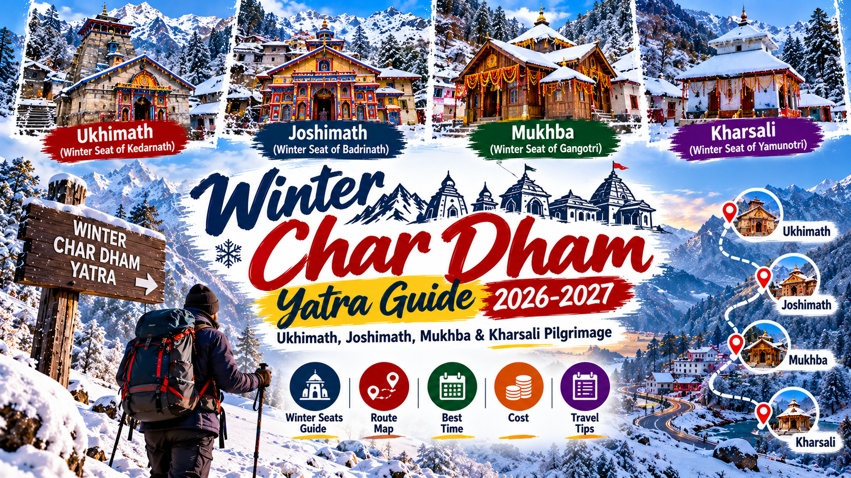 Winter Char Dham Yatra Guide 2026-2027: Ukhimath, Joshimath, Mukhba & Kharsali Pilgrimage