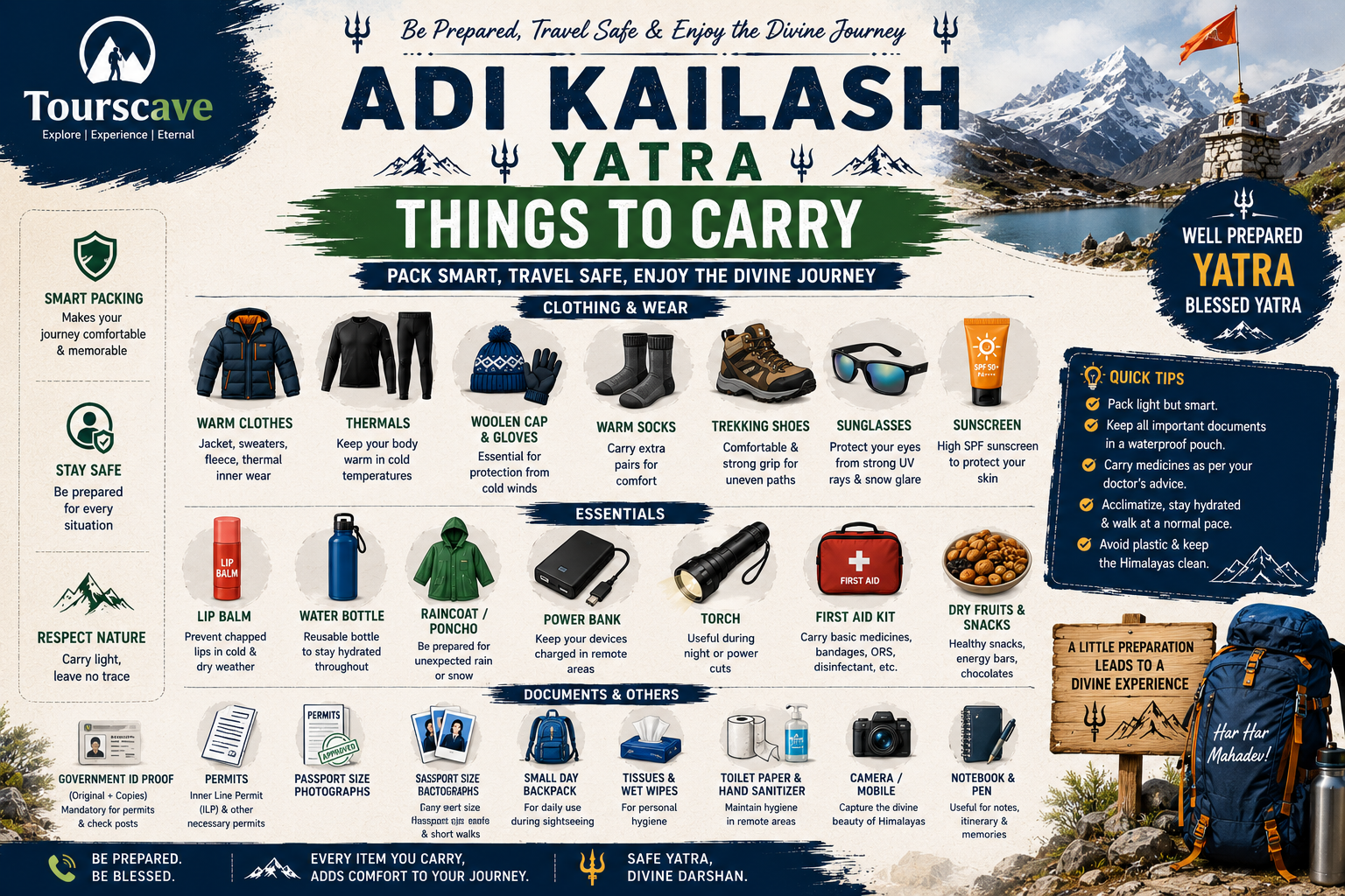 Things to Carry for Adi Kailash Yatra image