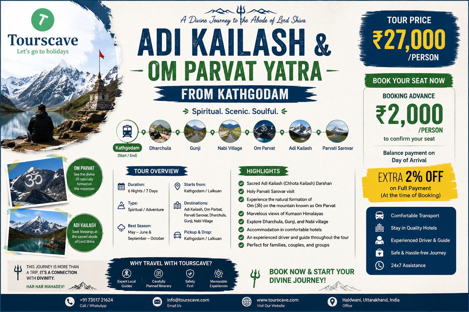 Adi Kailash Tour Cost From Kathgodam