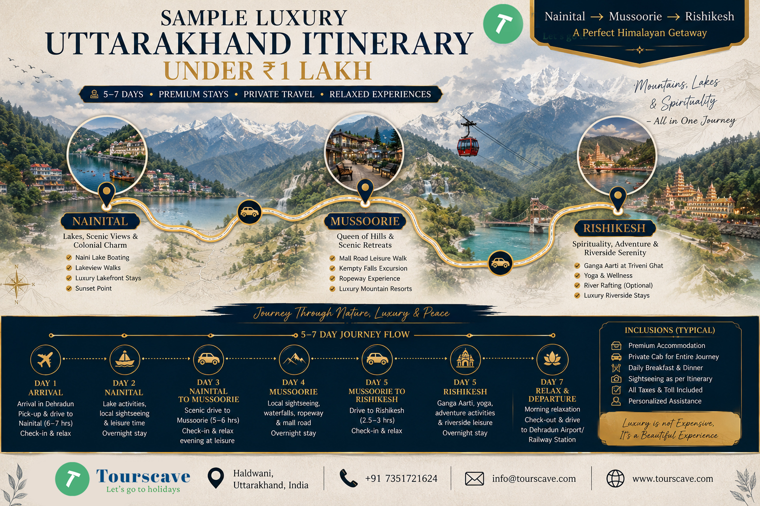 Sample Luxury Uttarakhand Itinerary Under 1 Lakh