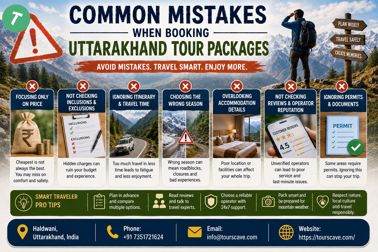 Common mistakes when booking Uttarakhand tour packages