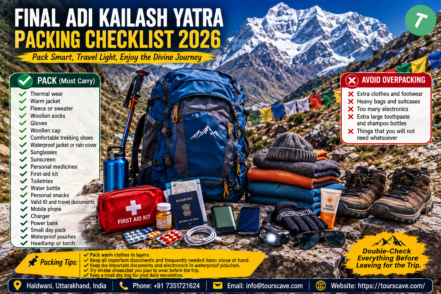 Final Adi Kailash Yatra Packing Checklist