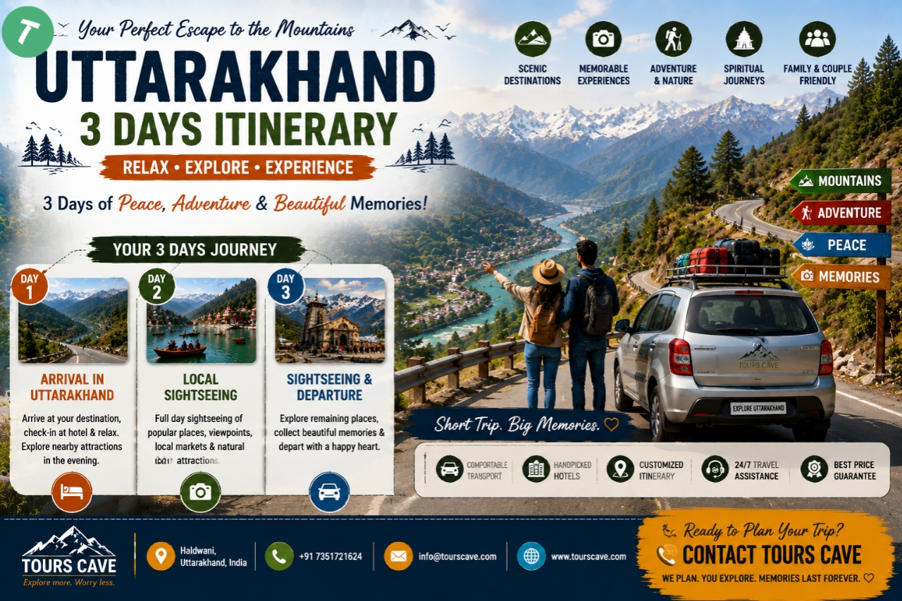 Uttarakhand Tour Package for 3 Days Itinerary