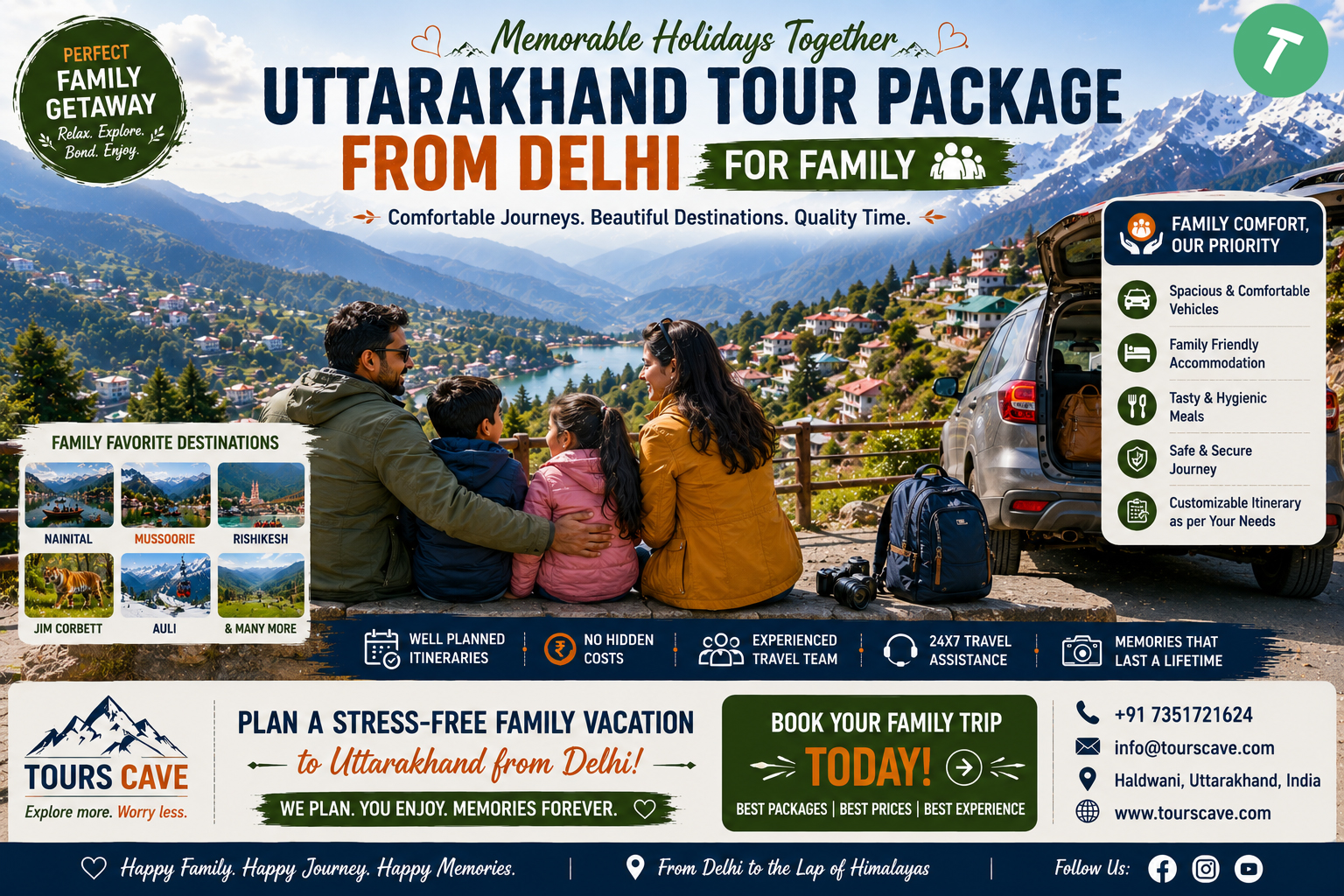 Uttarakhand Tour Package from Delhi for Family