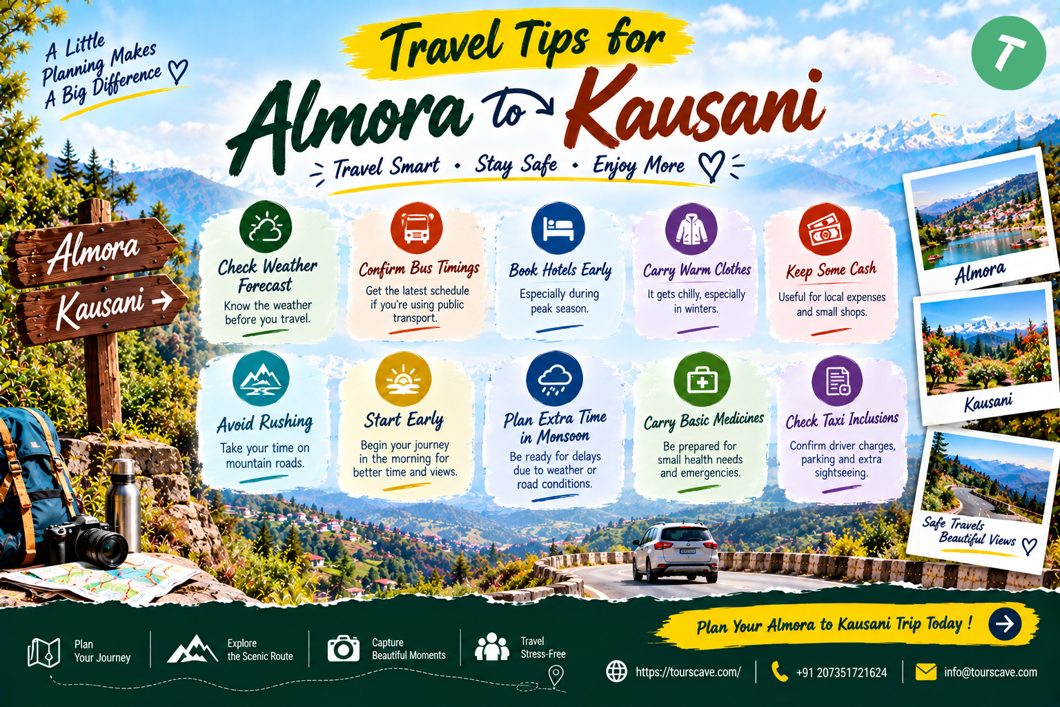 Travel Tips for Almora to Kausani