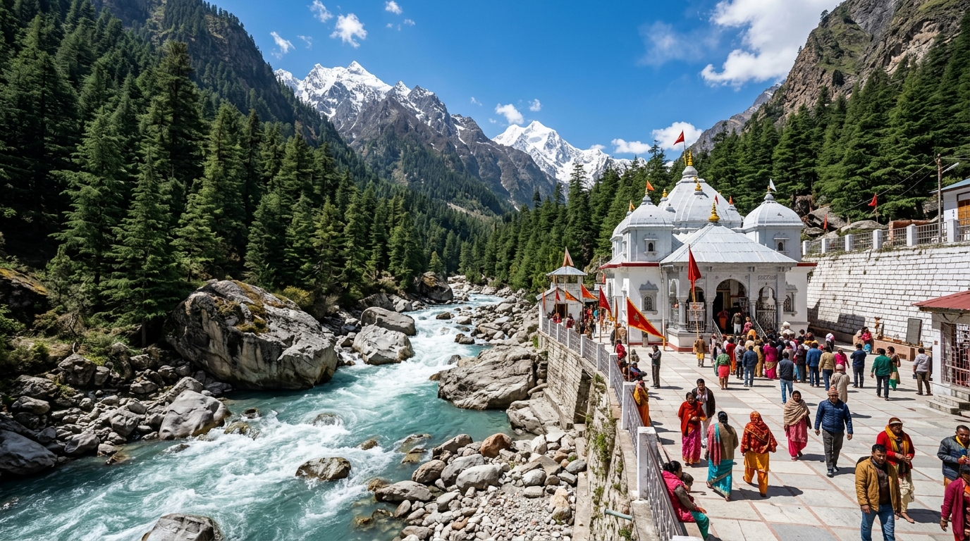 Gangotri Temple Bhagirathi River Uttarakhand