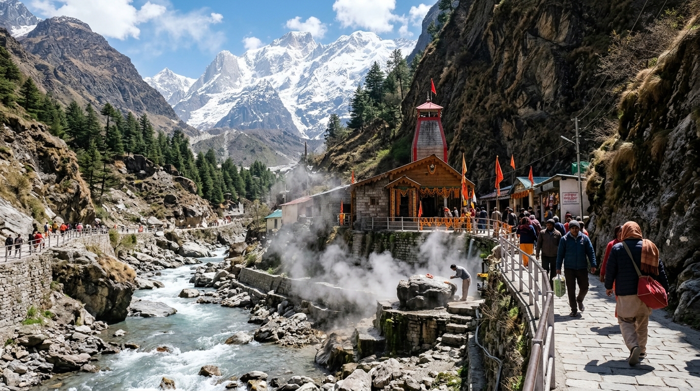 Yamunotri Dham Temple and Surya Kund