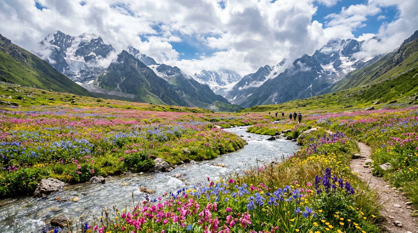 Valley of Flowers National Park Alpine Landscape